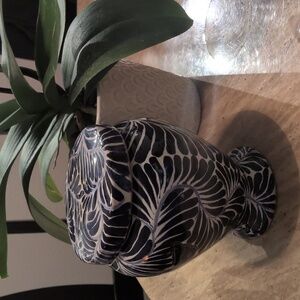 Hand Painted Mexican Talavera ceramic lidded jar Majolica pottery lidded jar. 